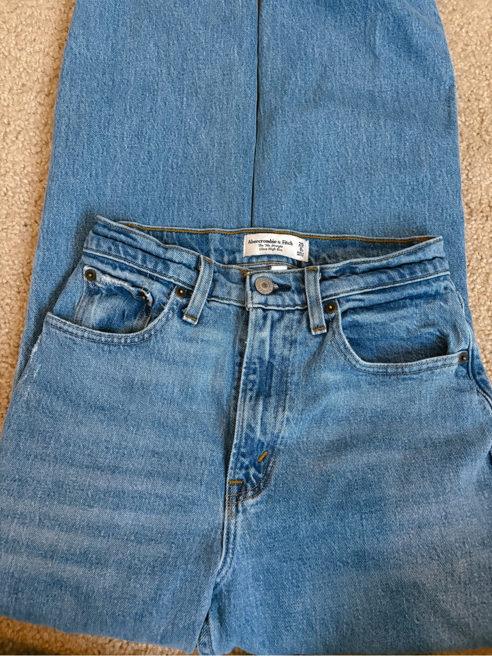 Abercrombie & Fitch Light Blue Straight-Leg Jeans